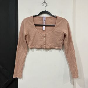 Savage X Fenty Thermal Longsleeve Crop Top Lounge Size Medium